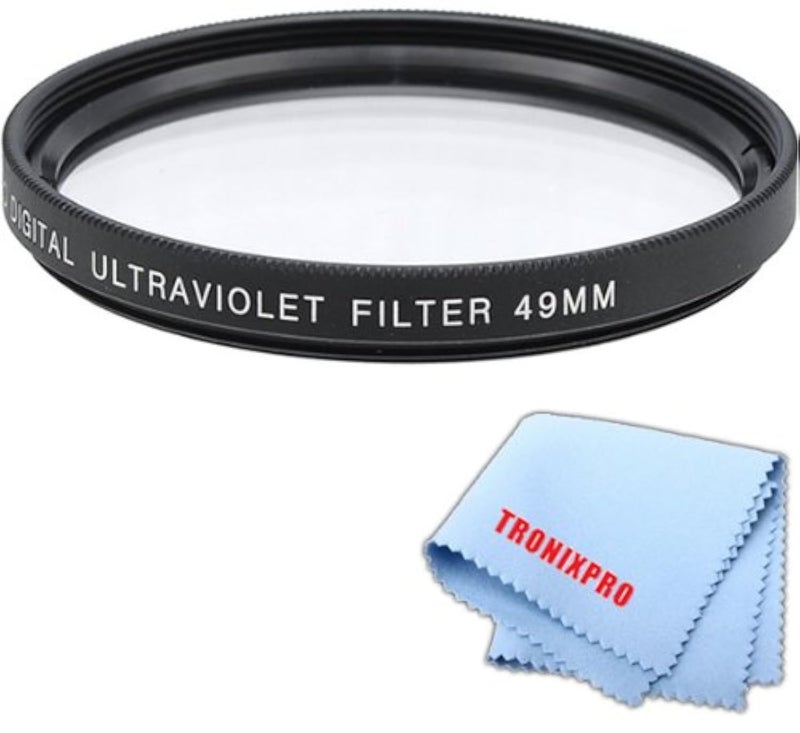 Tronixpro 49mm Pro Series High Resolution Digital Ultraviolet UV Protection Filter + Tronixpro Microfiber Cloth - Image 1